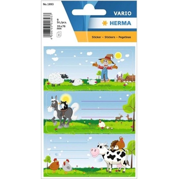 Herma Самозалепващи се етикети Ферма, ученически, 9 броя (1540100162)