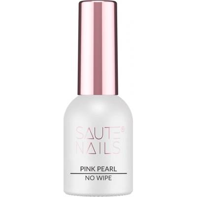 Saute Nails Hybridní Top Coat No Wipe s efektem 8ml Pink Pearl (Růžová Perla)