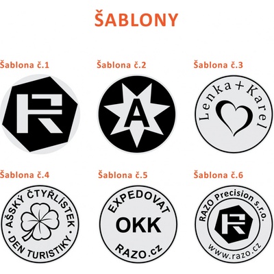 RAZO Štoček do razítka o průměru Ø 24 mm (R-524T; R-524D; 46025; 46125) – Zboží Mobilmania