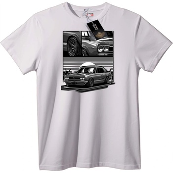 NOONEBRAND Тениска Класически автомобилни арт - 2XL, White