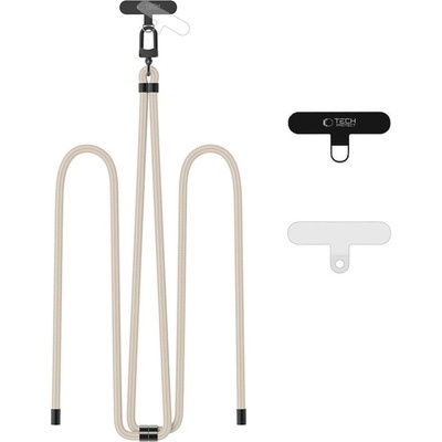 Tech-Protect Универсален ремък 75 см за смартфон от Tech-Protect C7S Rope Crossbody - Taupe / Black (5906302377305)