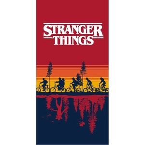 Jerry Fabrics Червена памучна детска кърпа 70x140 cm Stranger Things - Jerry Fabrics (25TW013)