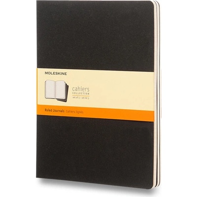 Moleskine Sešity Cahier B5 linkovaný 3 ks černý
