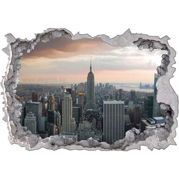 Image 1 of Стикер Ню Йорк небостъргачи 3D 65x90см