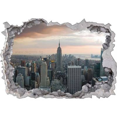 Стикер Ню Йорк небостъргачи 3D 65x90см