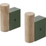 Muuto Куки за стена Attach тъмнозелени 2 бр (12352)