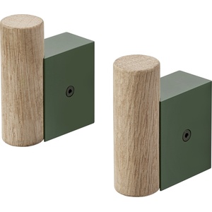 Muuto Куки за стена Attach тъмнозелени 2 бр (12352)