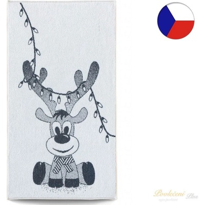 Veba ZARA Ručník Vánoční sob modrá 75 x 150 cm