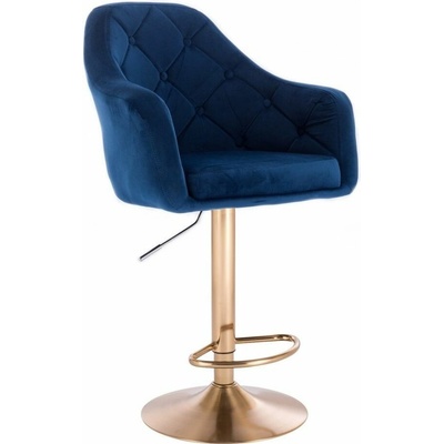 LuxuryForm Design Andora Velur na zlatom tanieri modrá