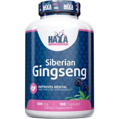 Haya Labs Siberian Ginseng, 500 mg, 100 капсули, Haya Labs