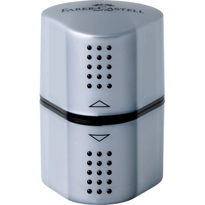 Faber-Castell Острилка Faber-Castell Grip 2001 Trio със сив контейнер с три отвора FC183800 (FC183800)
