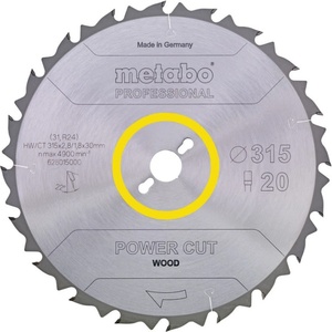 Metabo Диск за циркуляр 450х3.5х30.0mm 32 FZ 10°
