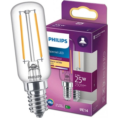 Philips LED žiarovka E14 T25 2,1W = 25W 250lm 2700K Teplé vlákno