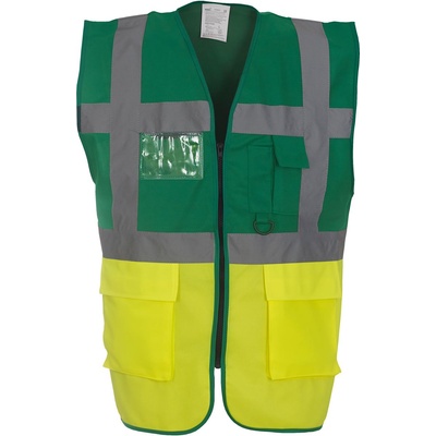 Yoko HI-VIS HVW801 / Многофункционална жилетка - парамедик зелена/HV жълта S (79W801zx401)