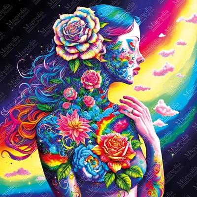 Magnolia - Puzzle Flower Goddess - 1 000 piese