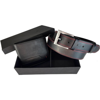 Penny Belts Set koženého opasku 35-14-1CV-60 s peněženkou