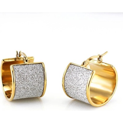 MPM-TIME nerezové náušnice 7724 pozlátené