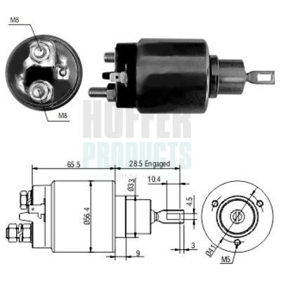 Elektromagnetický spínač, startér HOFFER 46068