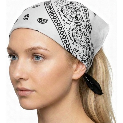 Bandana šátek bílo černý