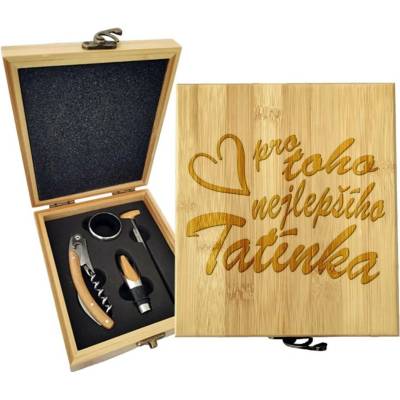Sablio Dárková sada na víno Pro toho nejlepšího tatínka: 147×168×49 mm