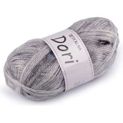 Stoklasa Pletací mohérová příze s nopky Dori 100 g Balení: 1 ks, Varianta: 5 (F008) šedá světlá 5 (F008) šedá světlá