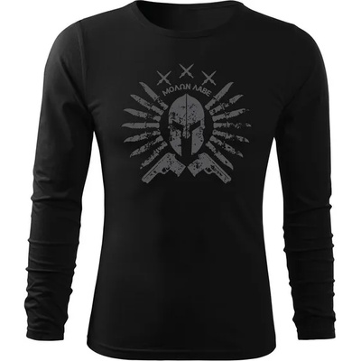 DRAGOWA FIT-T Тениска с дълъг ръкав Ares, черна, 160 г/м2 (11311)