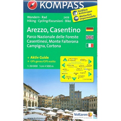 Toskánsko - Arezzo, Casentino 1:50t mapa KOMPASS #2459