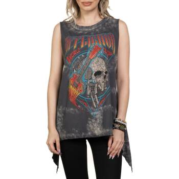 AFFLICTION дамски потник affliction - global rock eyelet - aw26391-cata