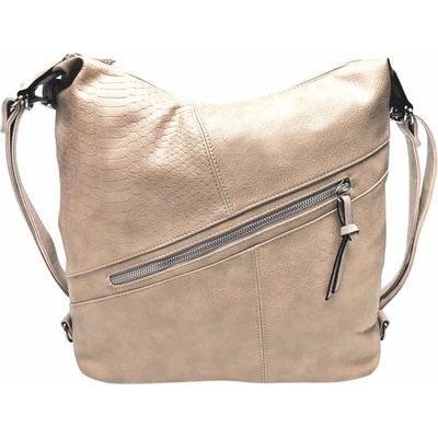 Velký světle hnědý kabelko-batoh z eko kůže Nessie – Hledejceny.cz