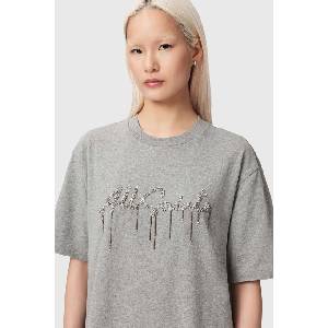 AllSaints рокля от памук CHAINS (W047DF)