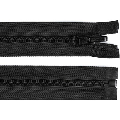 Kostěný zip šíře 5 mm délka 50 cm oboustranný - černá