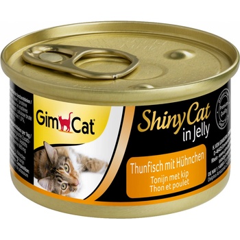 GimCat ShinyCat tuňák s kuřecím masem v želé 24 x 70 g