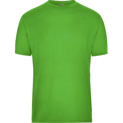 James & Nicholson Tričko JN 1808 Solid z bio bavlny, krátký rukáv pánské zelené lime