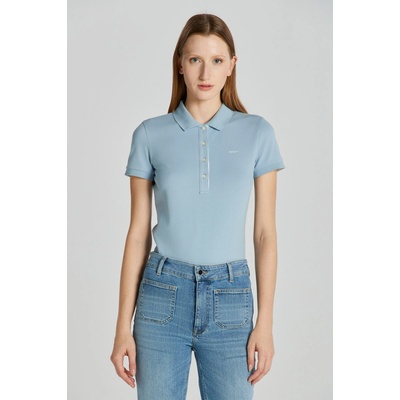 Gant CONTRAST COLLAR SS PIQUE POLO EVENING BLUE