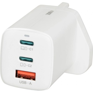 iBOX C-65 Универсално зарядно GaN 65W UK plug, бял (ILUC65WUK)