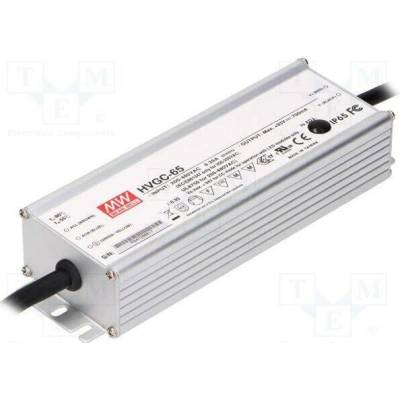 MEAN WELL HVGC-65-1050A Napájecí zdroj: spínaný; LED; 65,1W; 6÷62VDC; 630÷1050mA; IP65