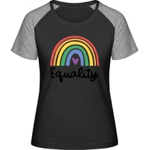 MyMate Predĺžené Tričko MY120 Dúhový dizajn Equality Black