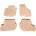 Rezaw-Plast Гумени стелки за VW Golf 5 / Golf 6 / Jetta / Seat Leon (2004-2012) / Sirocco / Octavia 2 (2004-2013) - тип леген бежови (200206B)