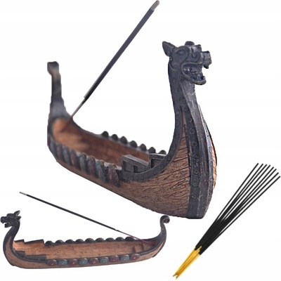 Stojan na vonné tyčinky Drakkar Loď Vikingů Dragon Boat Dračí Loď – Zboží Dáma