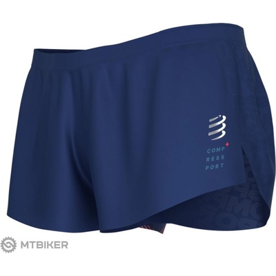 Compressport Racing Split Overshort modrá