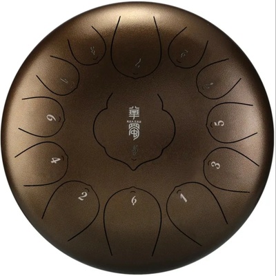 Tongue drum 12' 30cm 13 tónů C-dur s příslušenstvím.