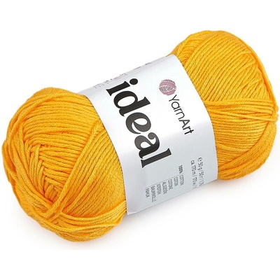 Bavlněná pletací příze Ideal 50 g Varianta: 7 (228) oranžovožlutá, Balení: 1 ks 61627/160031/286126