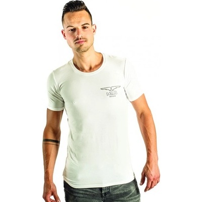 Mister B pánské bavlněné tričko s logem bílé