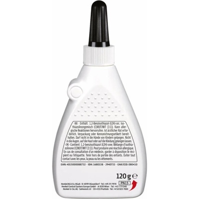 Lepidlo na dřevo Ponal Classic, bílé lepidlo na vodní bázi, transparentní, 120 g