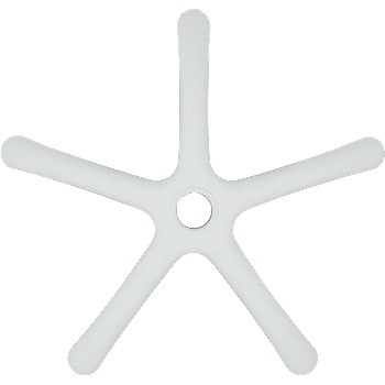 Carmen Звезда за детски стол - 250 мм - полипропилен - бяла (7040063)