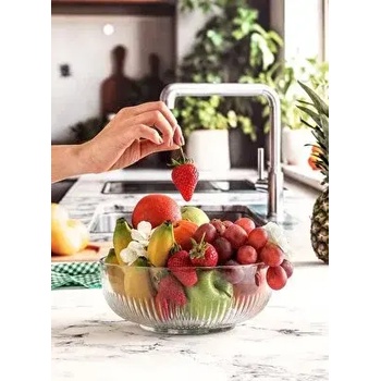 Lav Стъклена купа за салата Токио Единична екстра голяма 2600 мл (lv-tok295r4)