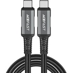 ACEFAST - Кабел за данни (C1-09) - SuperCharge, Аудио-Видео, USB-C към USB-C, 40Gbps, 4K, 5A, 240W, PD3.1, USB4, 1m - Сив / Черен