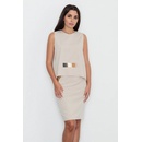 Figl dámský set top se sponou + sukně beige