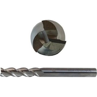NÁSTROJE CZ Fréza 12-100/45mm, 3břity, stopka 12mm čelní válcová, břit přes střed, na neželezné kovy, prodloužená - CZTK-6334-120-GS-AL-HA
