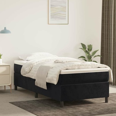 vidaXL 3144658 Boxspring postel s matrací samet / barva Černá